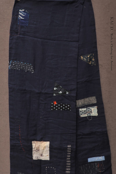 Boro Cotton Scarf - Organic Blue Double Gauze B