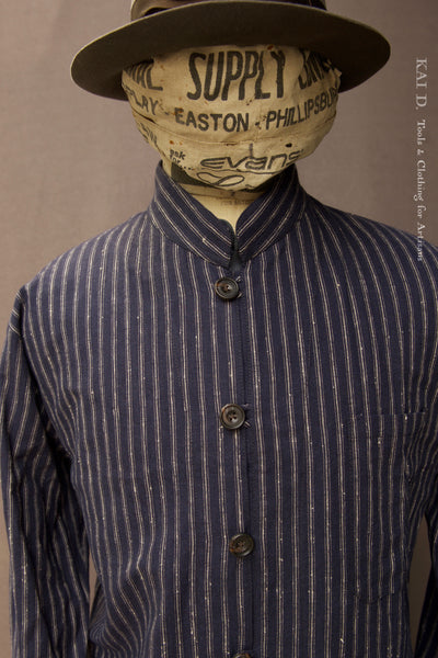 O'Hara Shirt - Indigo Stripe - M