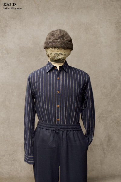 Delancey Shirt - Blue Twin Stripe - S, M, L, XL