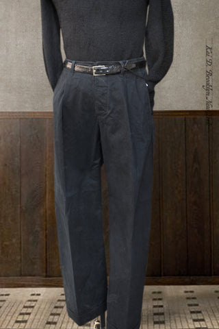 Bobby Wide Cut Pleated Trousers - Black - XS, S