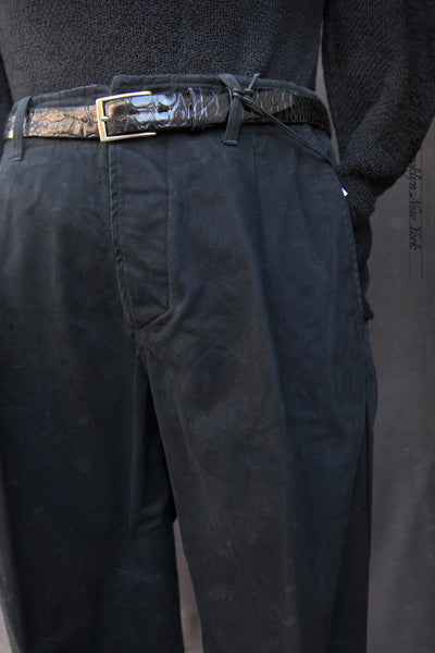 Bobby Wide Cut Pleated Trousers - Black - XS, S