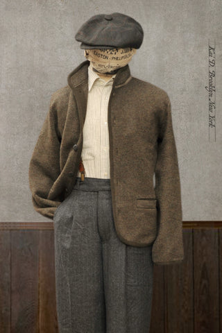 Boiled Wool Explorer Jacket - Khaki - L, XL