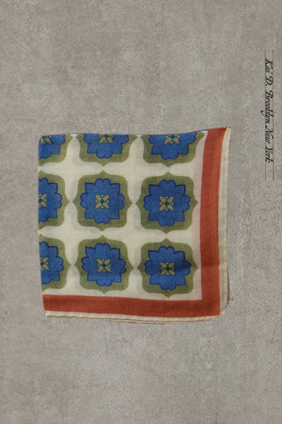 Light Wool Pocket Square - Bold Geo Print
