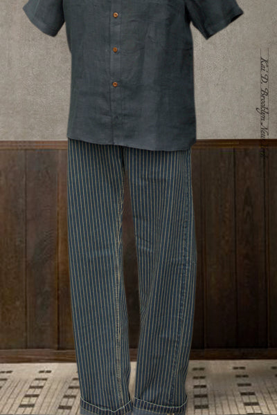 Bologna Slim Cut Trousers - Wabash Stripe - 32, 34 (NO RETURN)