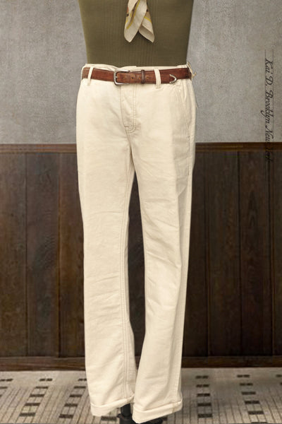 Bologna Slim Cut Trousers - Bone - 30, 32, 34