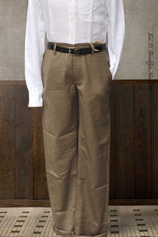 Bologna Slim Cut Trousers - Taupe - 30, 32