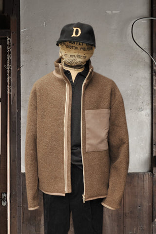 Bookstore Jacket - Boiled Wool - Ash Brown - 48, 50 (NO RETURN)