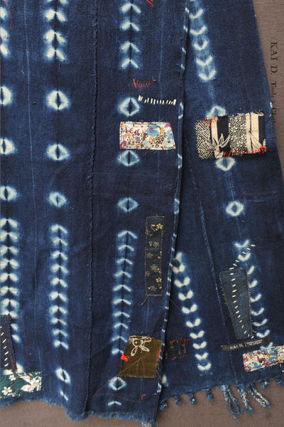 African Indigo Boro Scarf G - Dark Indigo
