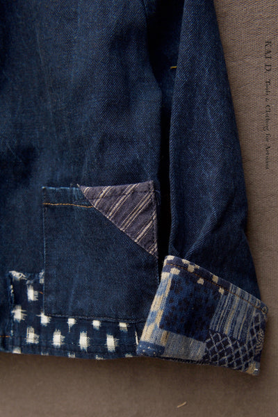 Children's Kimono Jacket - Boro Indigo - M