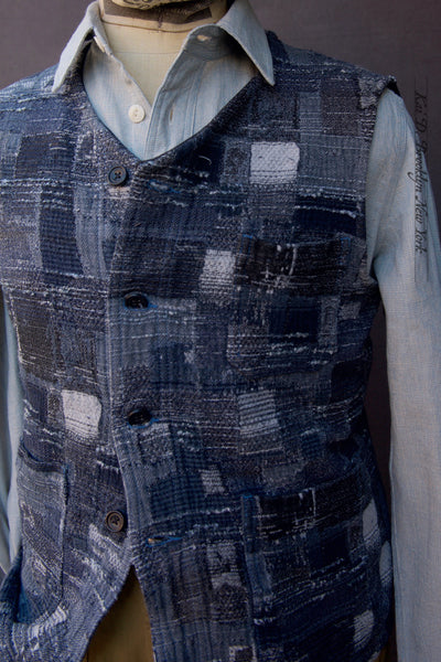 Boro Weave Vest - Multi-Blue - S/M (NO RETURN)