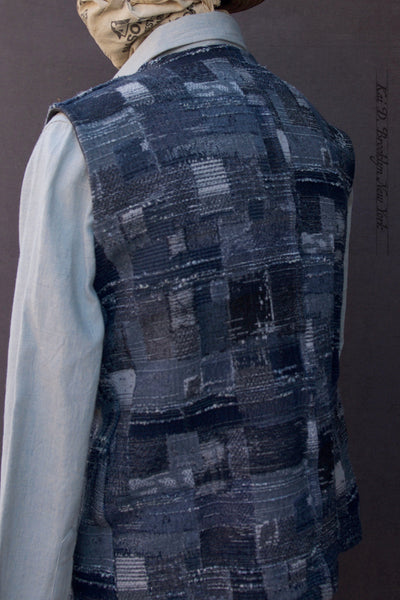 Boro Weave Vest - Multi-Blue - S/M (NO RETURN)