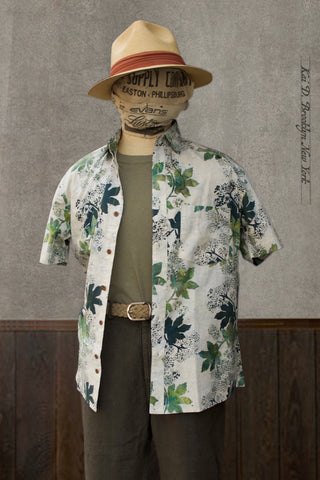 Botanical Print Cotton Cassady shirt  - M (NO RETURN)
