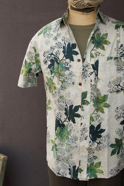 Botanical Print Cotton Cassady shirt  - M (NO RETURN)