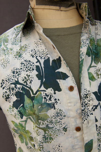 Botanical Print Cotton Cassady shirt  - M (NO RETURN)