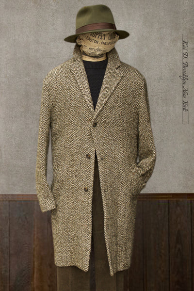 Brick Lane Over Coat - Chunky Herringbone - M, L, XL