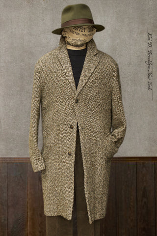Brick Lane Over Coat - Chunky Herringbone - M, L, XL