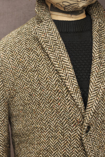 Brick Lane Over Coat - Chunky Herringbone - M, L, XL