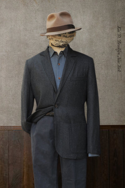 Shoemaker's Jacket - Charcoal British Wool  - M, XL