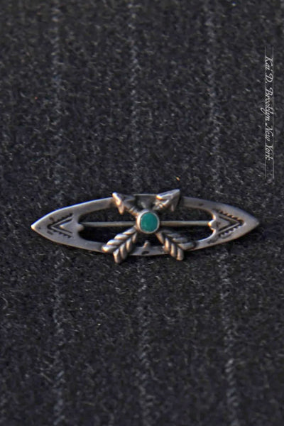 Sterling Silver Brooch - Crossed Arrows