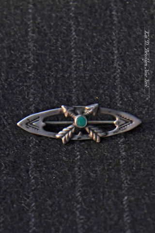 Sterling Silver Brooch - Crossed Arrows