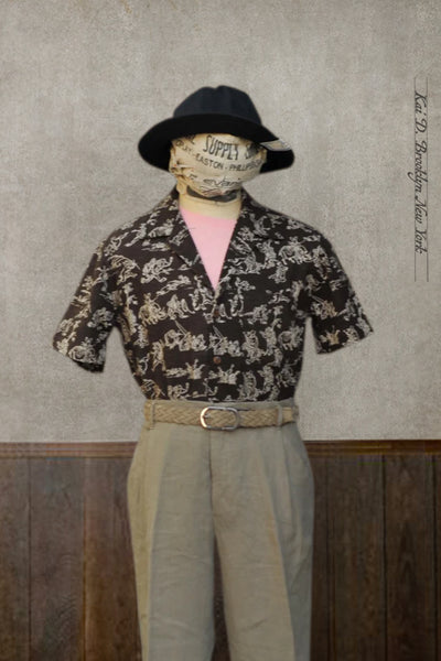 Short Sleeve Slater Shirt - Frog Print - M, L, XL, XXL