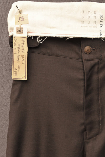 Atelier Wide pants - Tropical Wool - DEEP BROWN - S, M, L