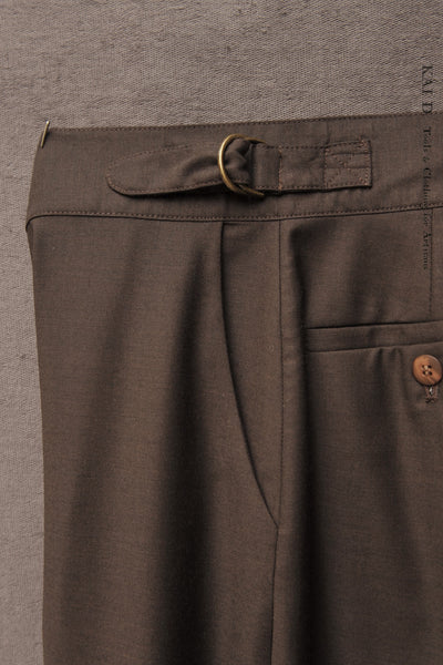 Atelier Wide pants - Tropical Wool - DEEP BROWN - S, M, L