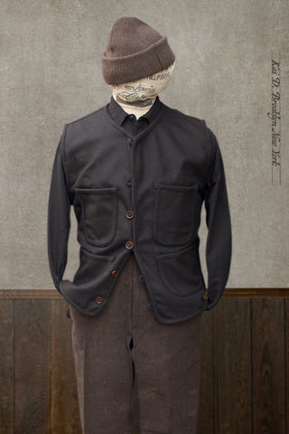 Cruiser Vest - Deep Brown Wool - L