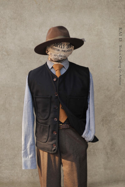 Cruiser Vest - Deep Brown Wool - L