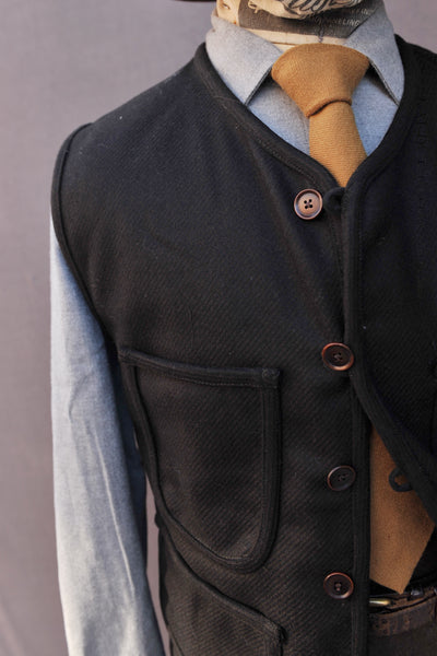 Cruiser Vest - Deep Brown Wool - L