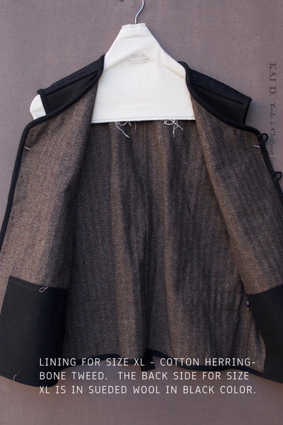 Cruiser Vest - Deep Brown Wool - L