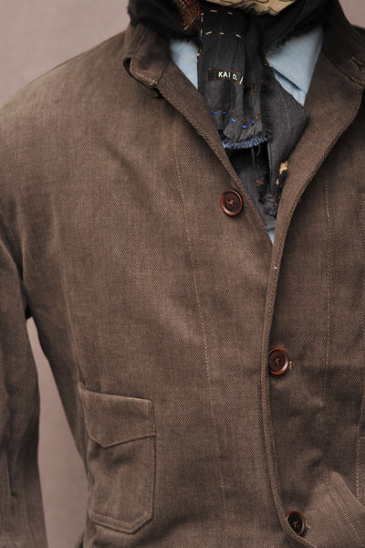 Degas Work Jacket - Italian Moleskin - Bark Brown - L