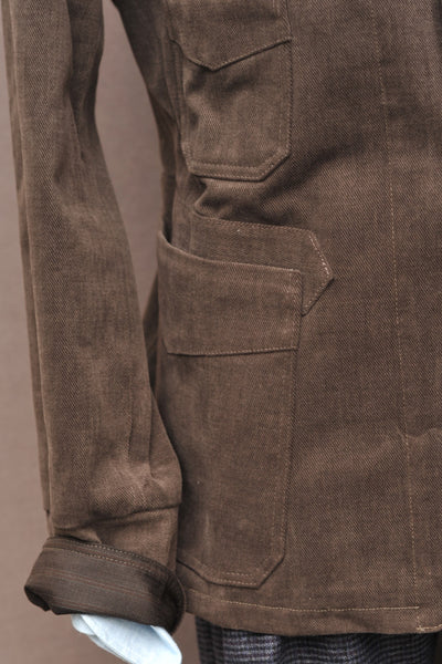 Degas Work Jacket - Italian Moleskin - Bark Brown - L
