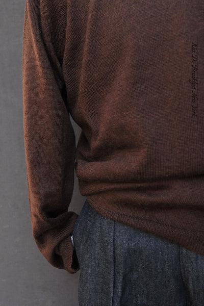 Eske Crew Neck Sweater - Chocolate - M, L