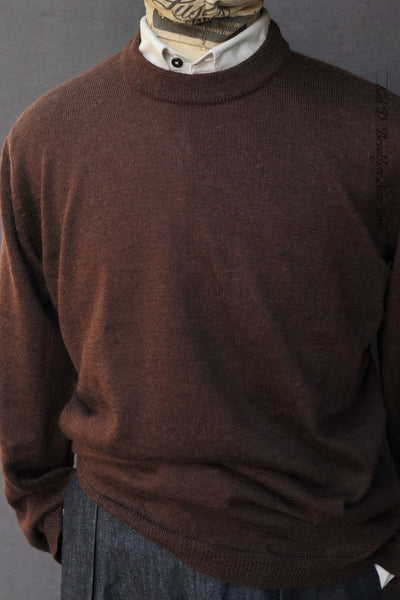 Eske Crew Neck Sweater - Chocolate - M, L
