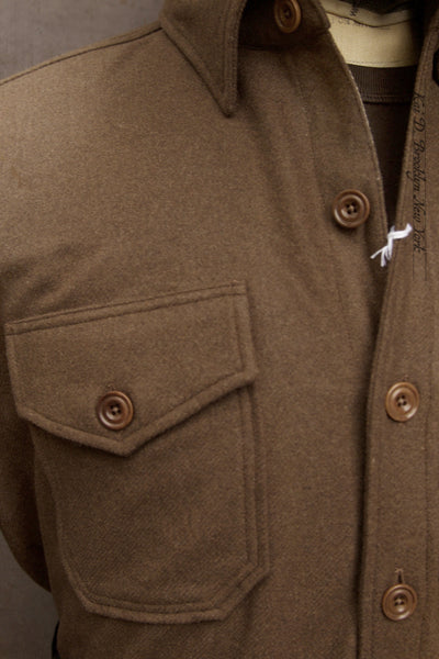 CPO Double Pocket Shirt - Brown Flannel  - S, M, L (Relaxed Cut)
