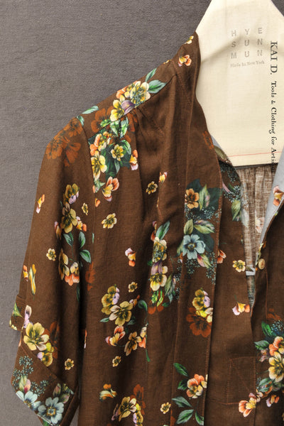 Audrey Dress - Floral Linen - S