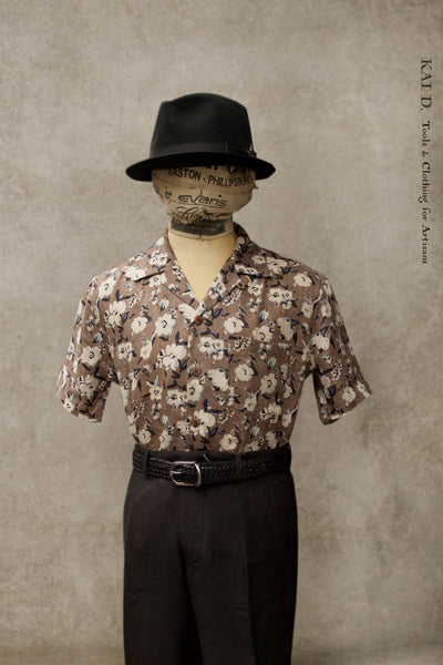 Short Sleeve Slater Shirt - Linen Floral - M, L, XL, XXL