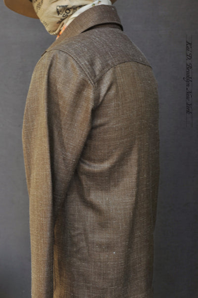 Hemingway Shirt Jacket - Crosshatched Tropical Wool - S, M, L, XL, XXL (No Return)