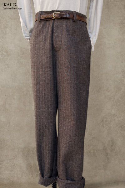 Bosun Pants - Cotton Herringbone Tweed - 30, 34, 32, 36