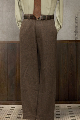 Bosun Pants - British Herringbone Tweed - 30, 32, 34, 36