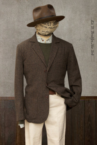 Shoemaker's Jacket - British Herringbone Tweed - S, M, L, XL