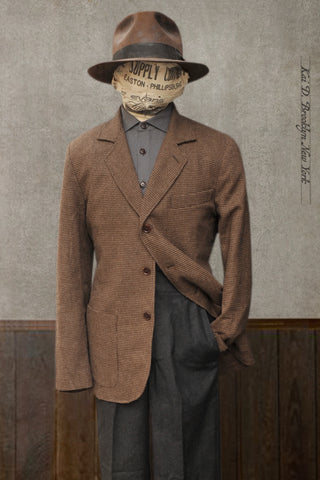 Shoemaker's Jacket - Wool Cashmere Houndstooth - L