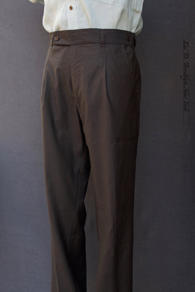 Wide Leg Matisse Pants - Tropical Herringbone Wool - 30, 32, 34