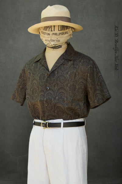 Slater Shirt - Brown Paisley Tapestry - S, M, L, XL, XXL
