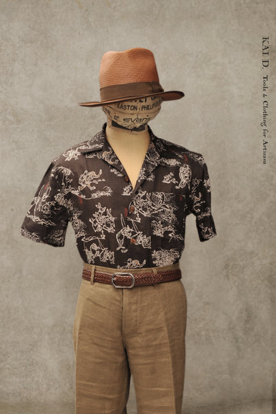 Short Sleeve Slater Shirt - Brown Rabbit -  S, M, L, XL