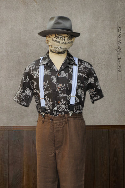 Short Sleeve Slater Shirt - Brown Rabbit -  S, M, XL