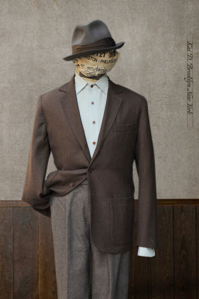 Shoemaker's Jacket - Brown British Wool  - M, L