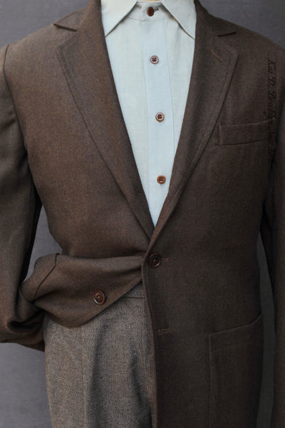 Shoemaker's Jacket - Brown British Wool  - M, L