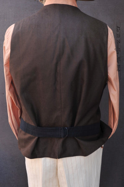 Shoemaker's Vest - Brown British Wool - XL, XXL, XXXL